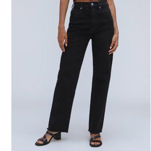 Everlane Way High Jean, Black, Size 26